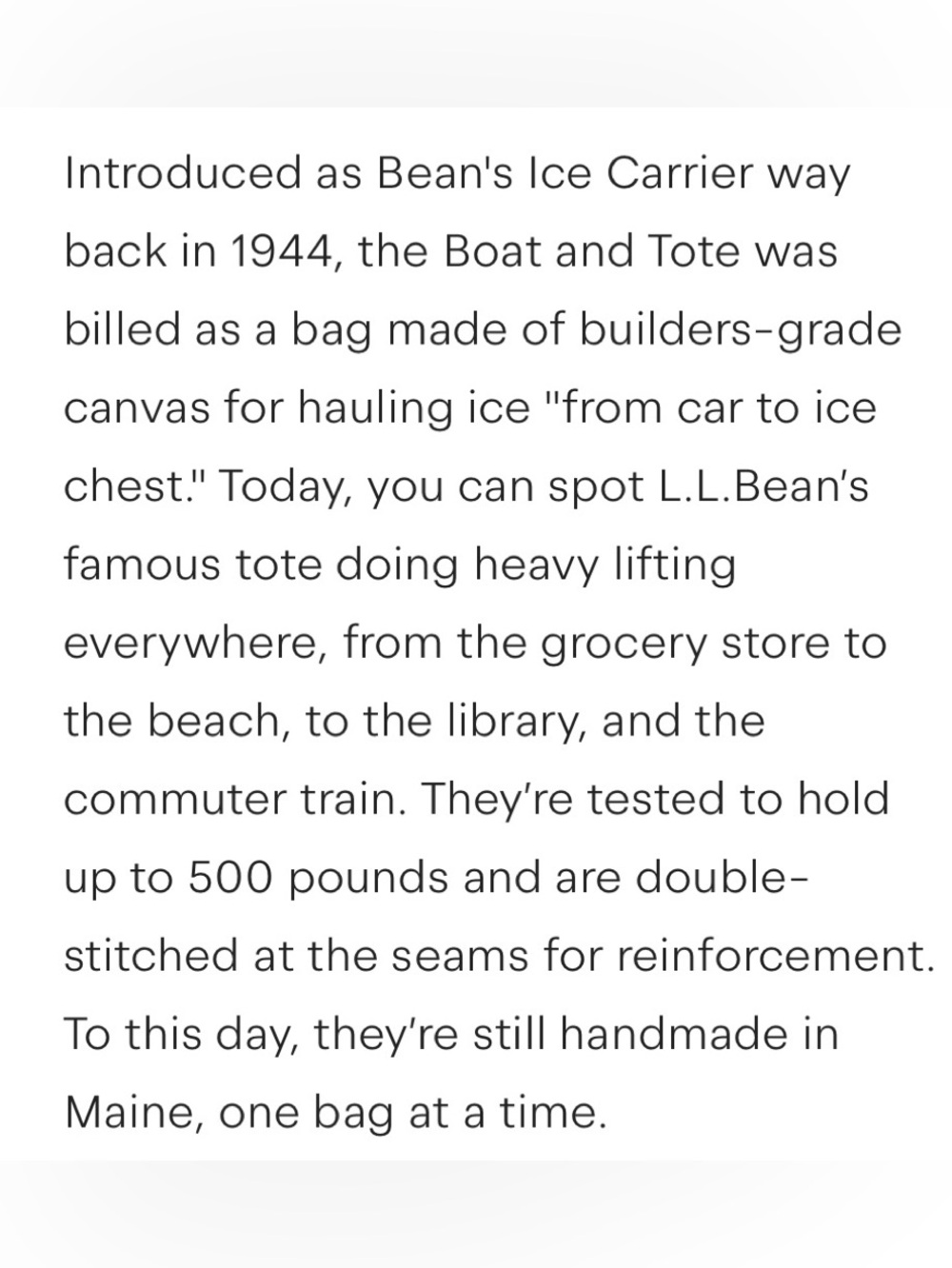L. L. Bean Boat and Tote Large Canvas Tote Cream and Navy - Picture 13 of 13